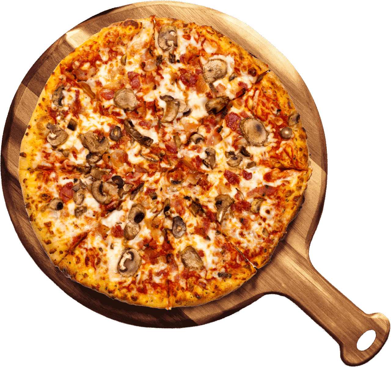 Mushroom Bacon Pizza